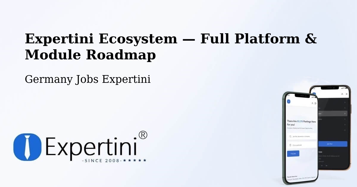 Expertini Ecosystem — Full Platform & Module Roadmap – Uchtspringe
